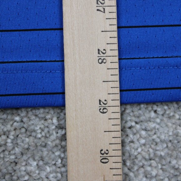 Callaway Opti-Dri Polo Shirt Mens Large Blue/Black Striped Polyester S/S Golf - Picture 11 of 12